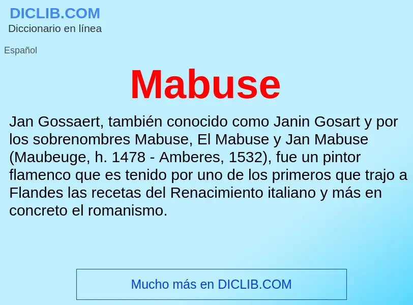 Wat is Mabuse - definition