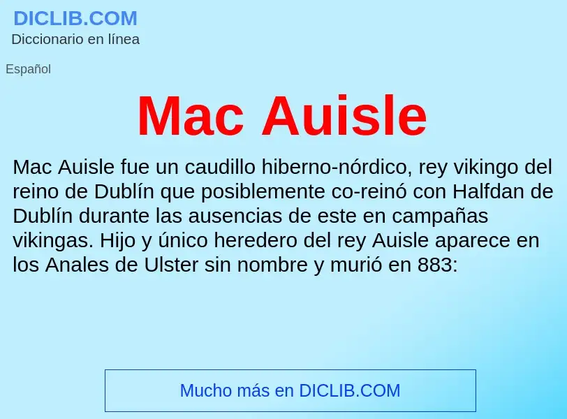 Wat is Mac Auisle - definition