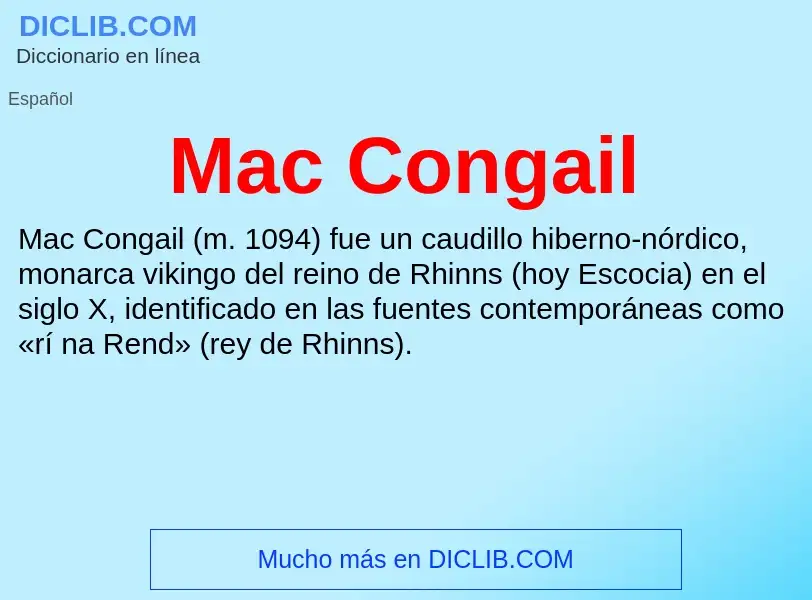 Wat is Mac Congail - definition