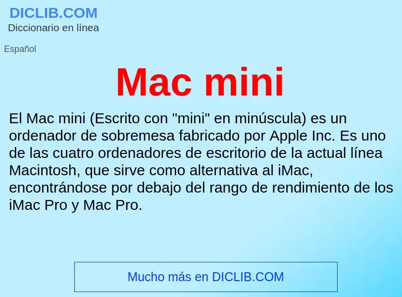 Wat is Mac mini - definition