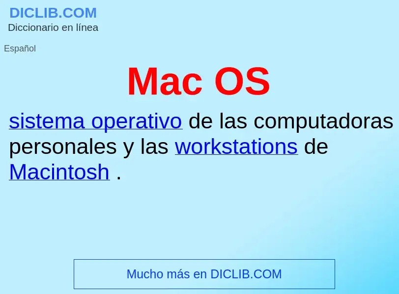 Wat is Mac OS - definition