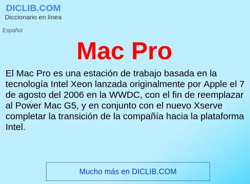 Wat is Mac Pro - definition