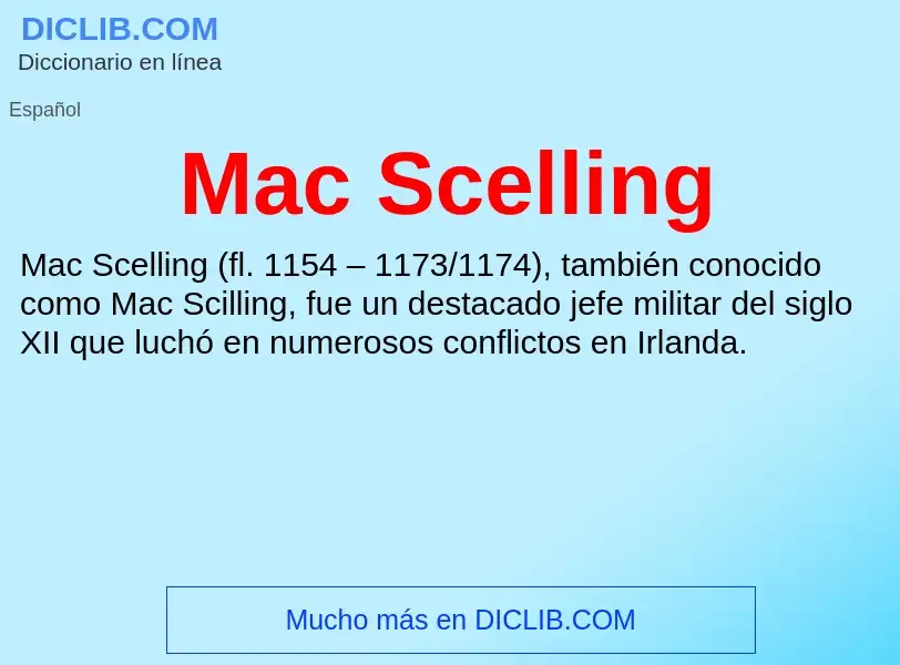 Wat is Mac Scelling - definition