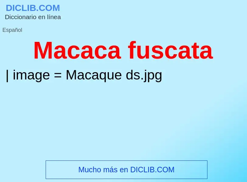 Wat is Macaca fuscata - definition