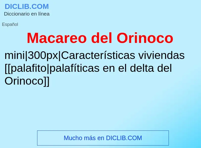 Wat is Macareo del Orinoco - definition