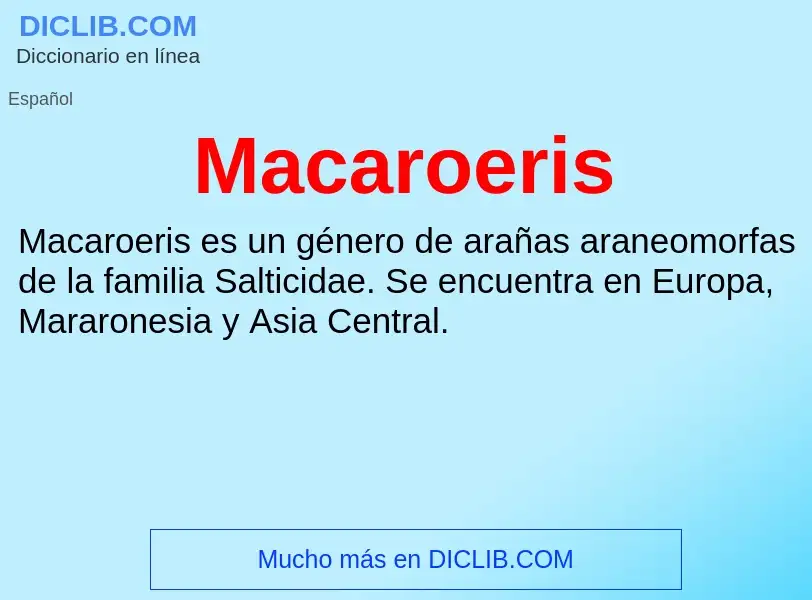 Wat is Macaroeris - definition