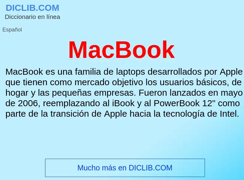 Wat is MacBook - definition