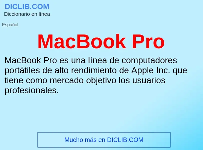 Wat is MacBook Pro - definition