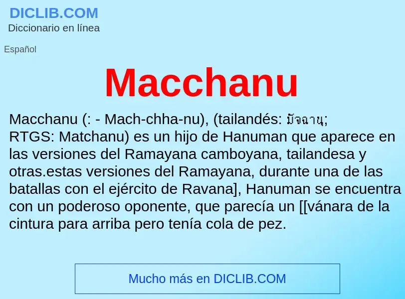 Wat is Macchanu - definition