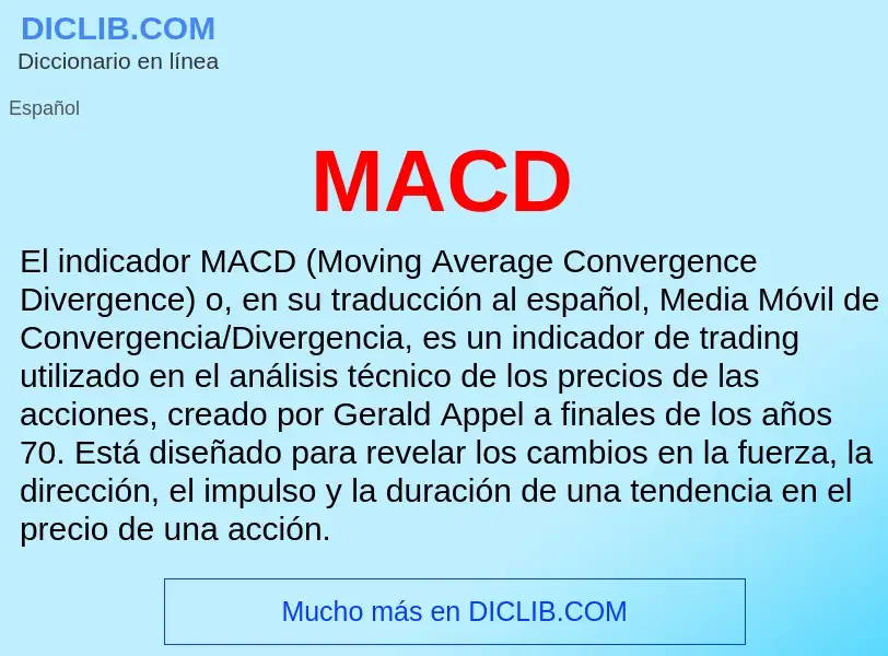 What is MACD - meaning and definition