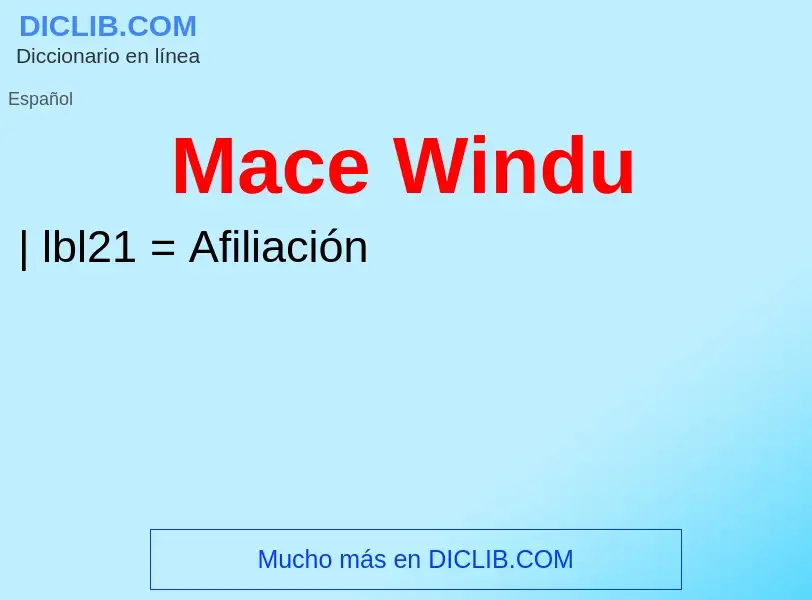 ¿Qué es Mace Windu? - significado y definición