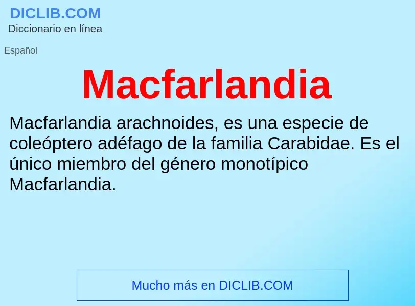 Wat is Macfarlandia - definition