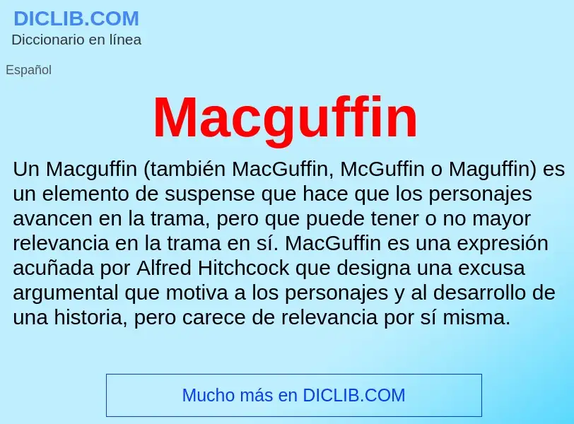 Wat is Macguffin - definition