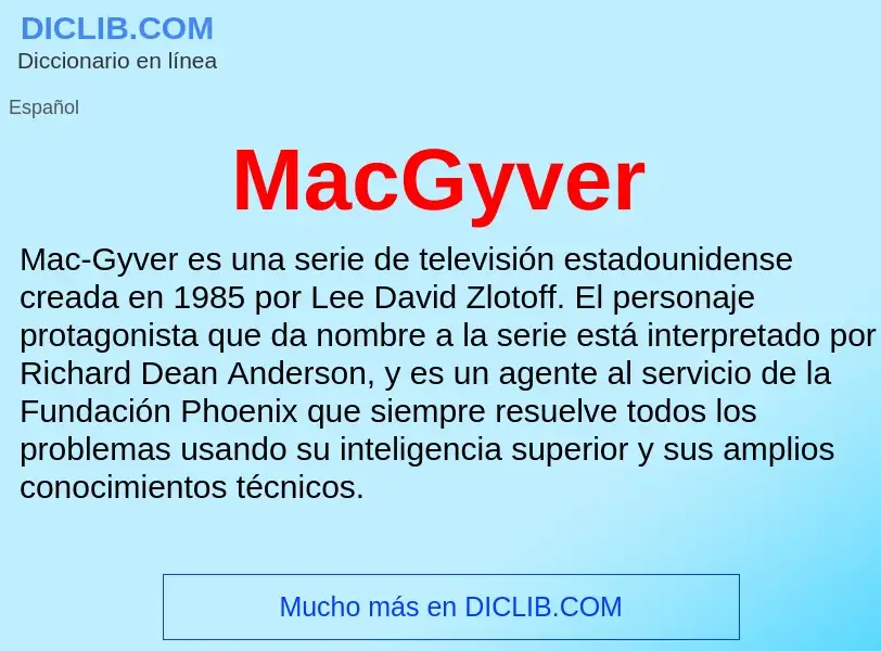 Wat is MacGyver - definition