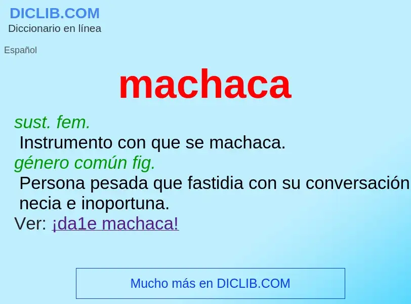 Wat is machaca - definition