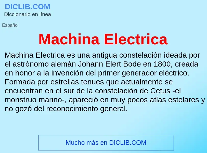 Wat is Machina Electrica - definition