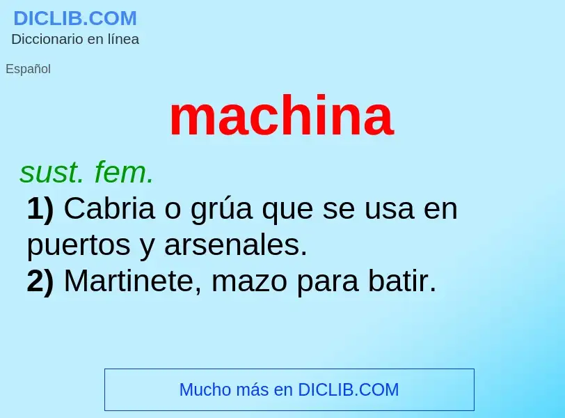 Wat is machina - definition