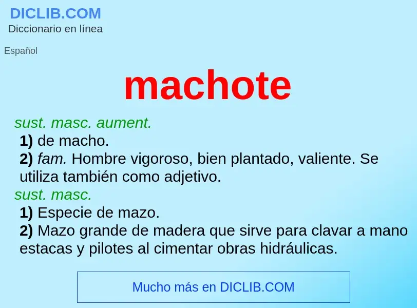 Wat is machote - definition