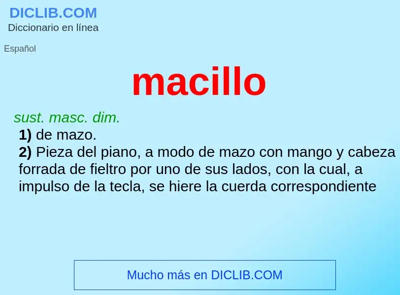 Was ist macillo - Definition