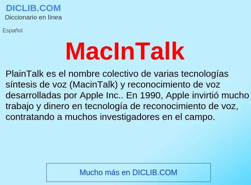 Wat is MacInTalk - definition