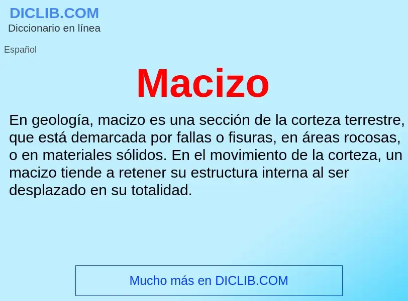 What is Macizo - meaning and definition