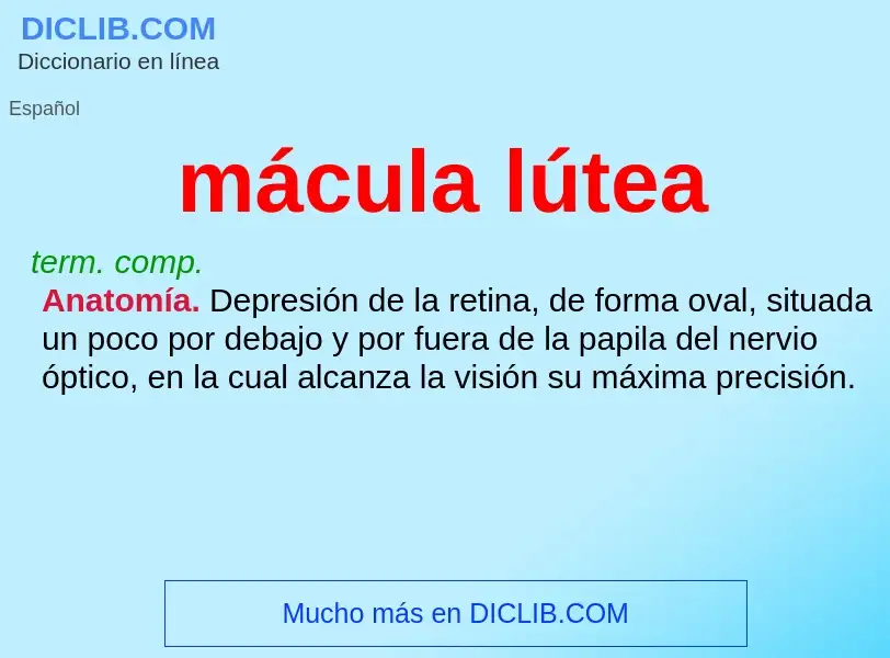 What is mácula lútea - definition