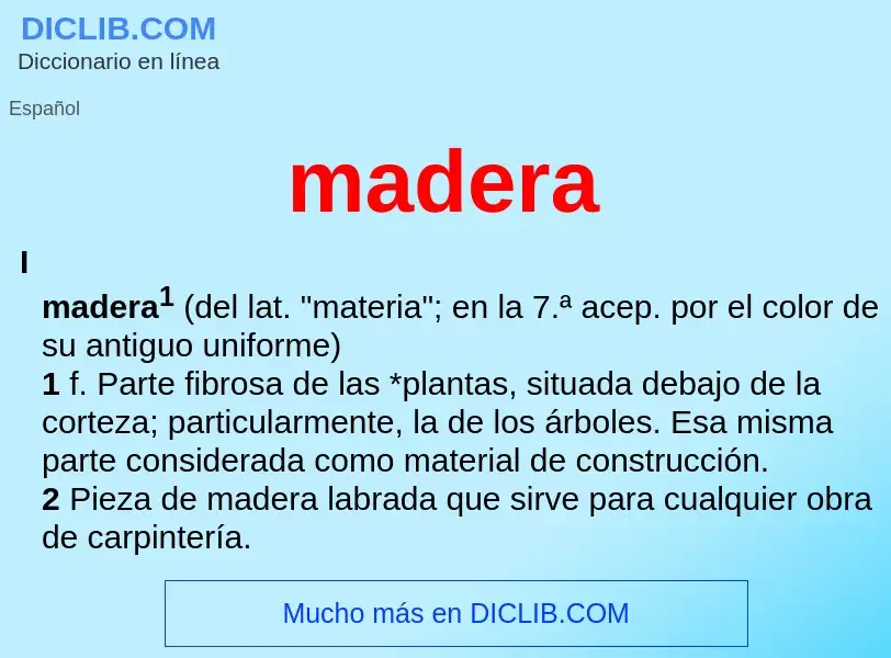 What is madera - definition