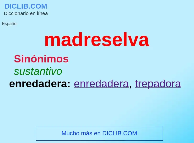 What is madreselva - meaning and definition