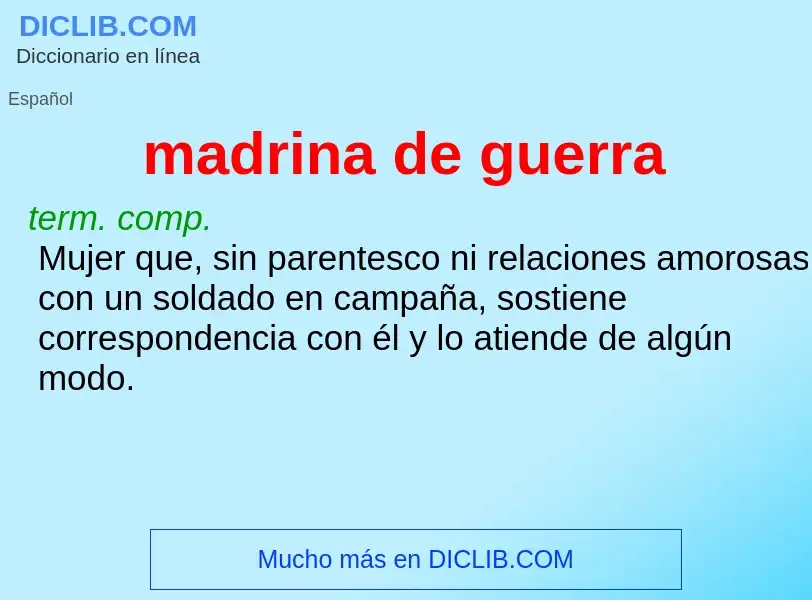 Was ist madrina de guerra - Definition