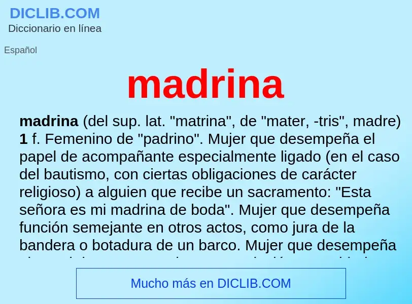 O que é madrina - definição, significado, conceito