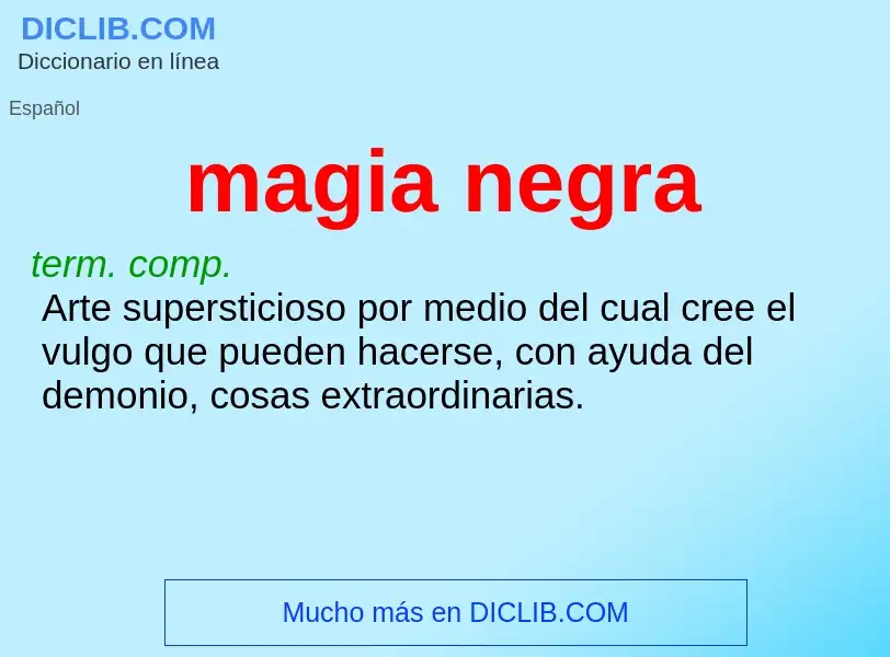 What is magia negra - definition