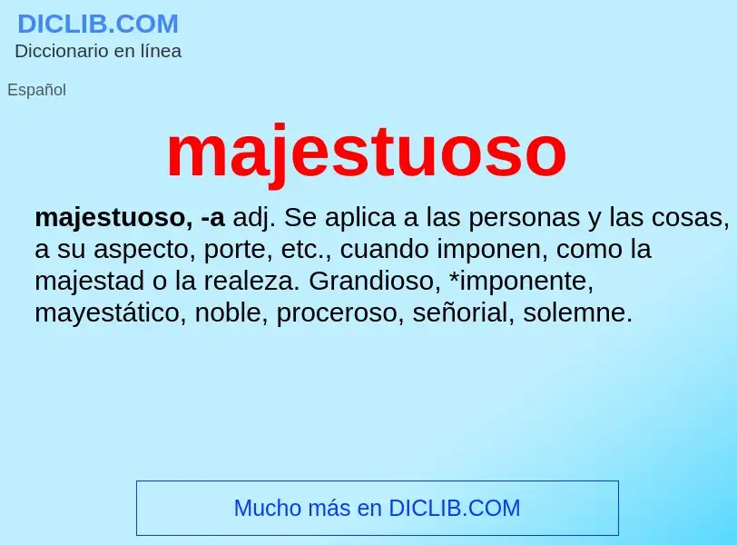 What is majestuoso - definition