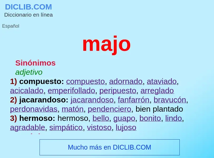 Wat is majo - definition