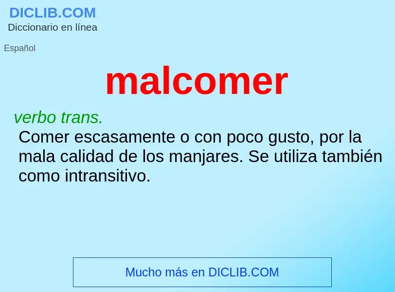 What is malcomer - definition