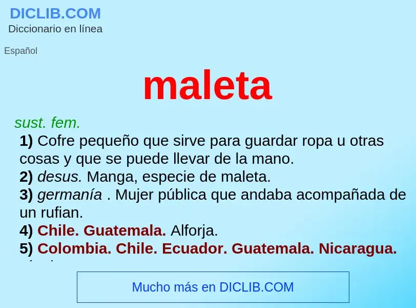 What is maleta - meaning and definition