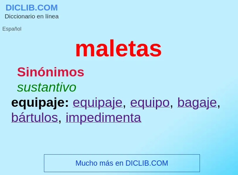 Wat is maletas - definition