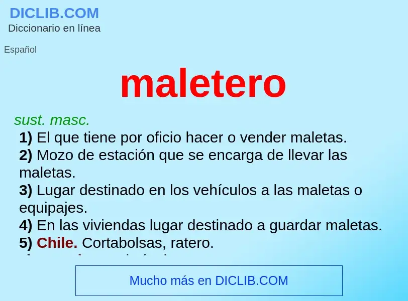 Wat is maletero - definition