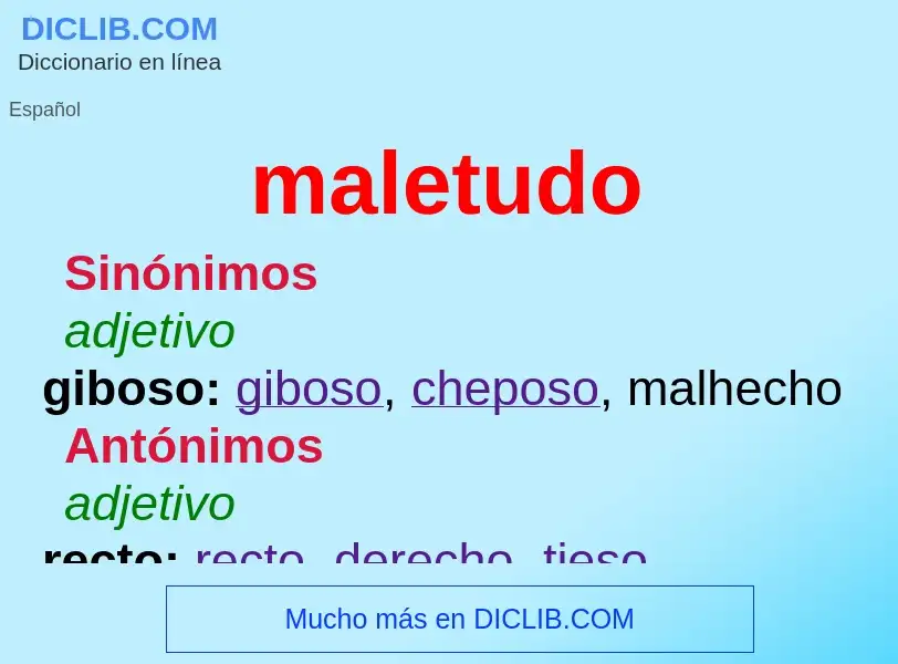 What is maletudo - definition