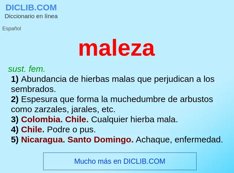 What is maleza - definition