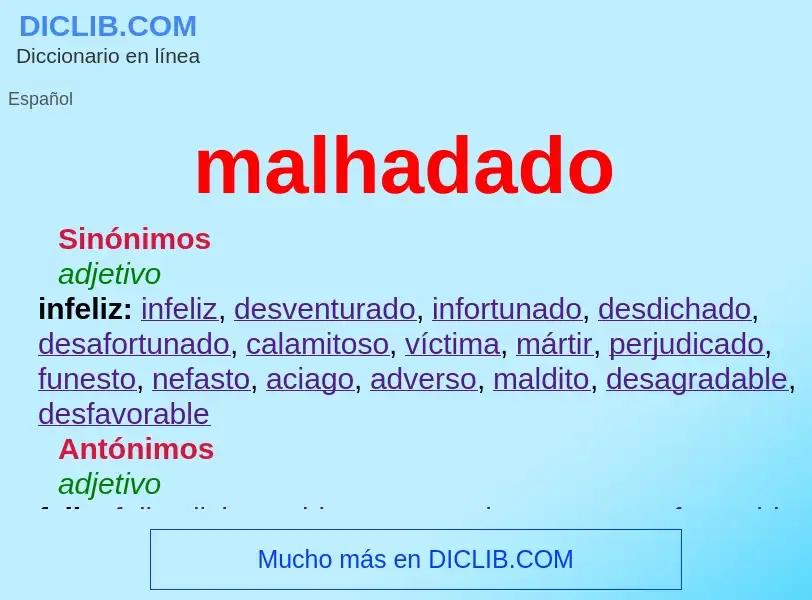 O que é malhadado - definição, significado, conceito