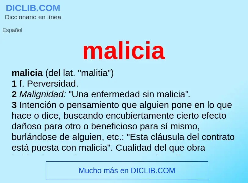 What is malicia - definition