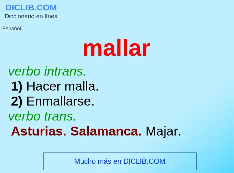 What is mallar - meaning and definition