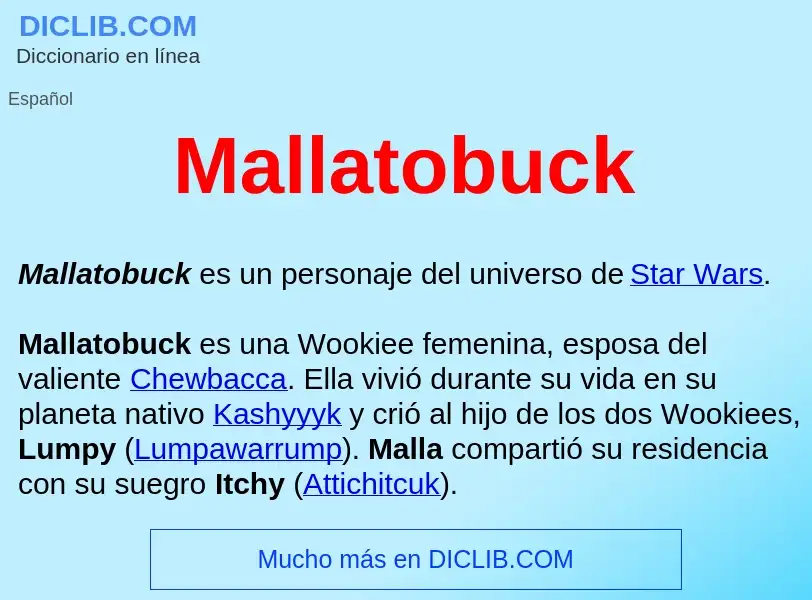 Что такое Mallatobuck  - определение