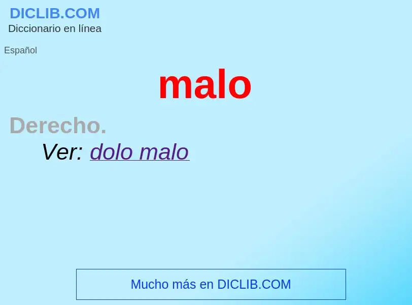 Wat is malo - definition