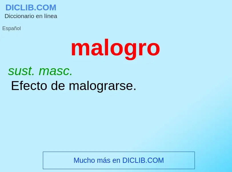 Wat is malogro - definition