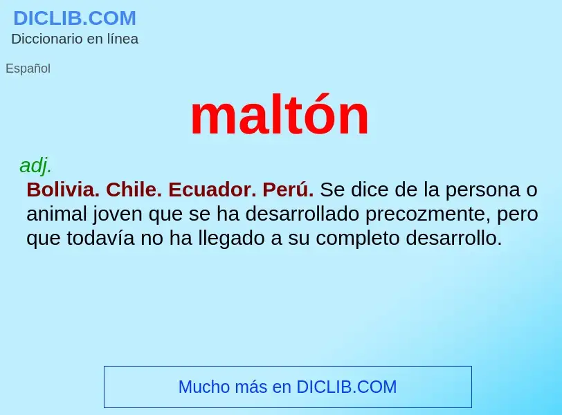 What is maltón - definition