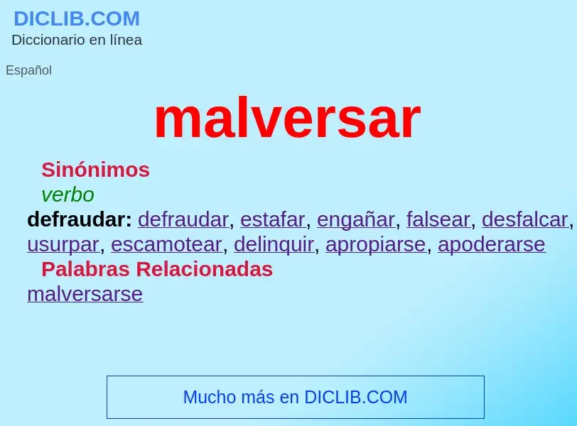 Wat is malversar - definition