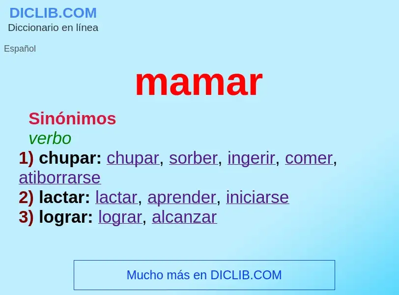 What is mamar - definition