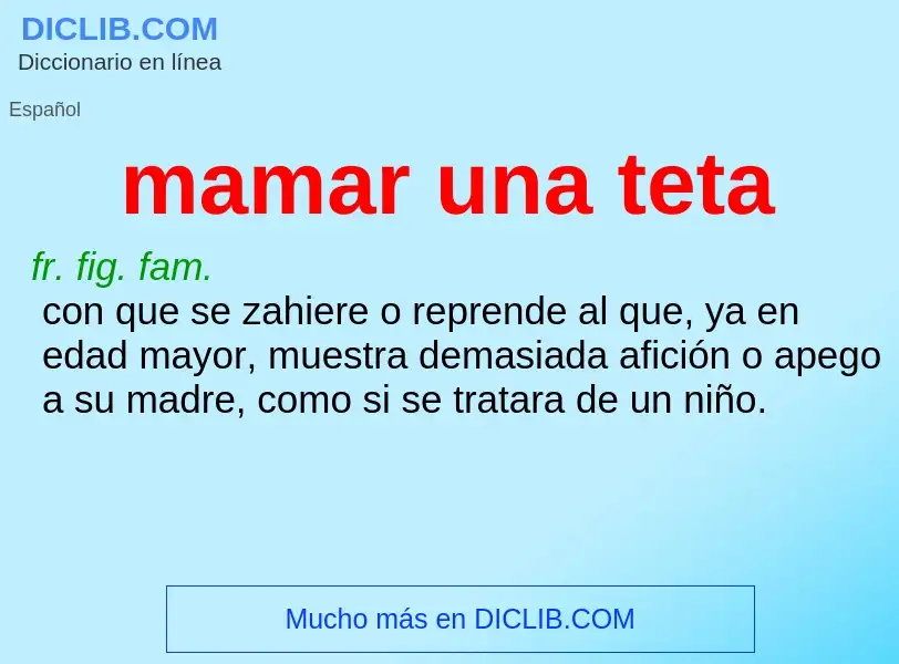 ¿Qué es mamar una teta? - significado y definición