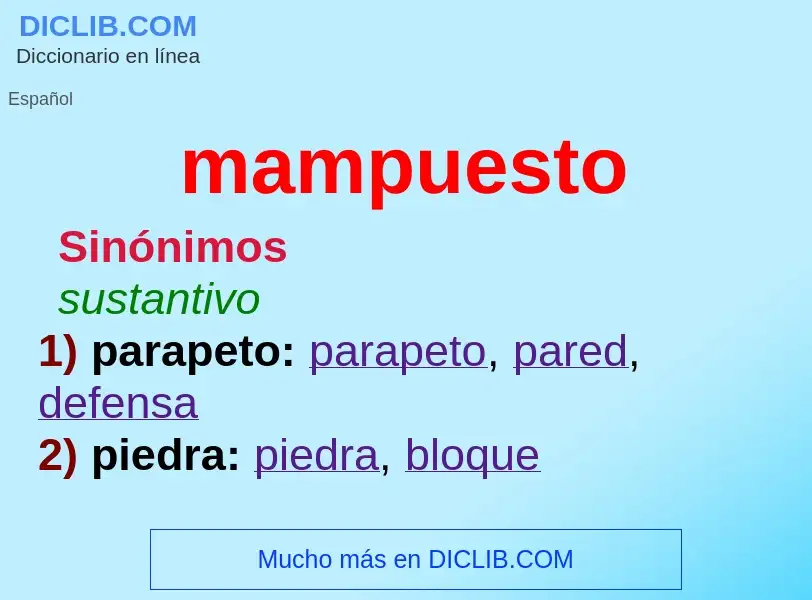 Wat is mampuesto - definition